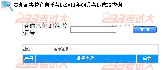 2011年4月陕西自考【成绩查询】已开通(图1)