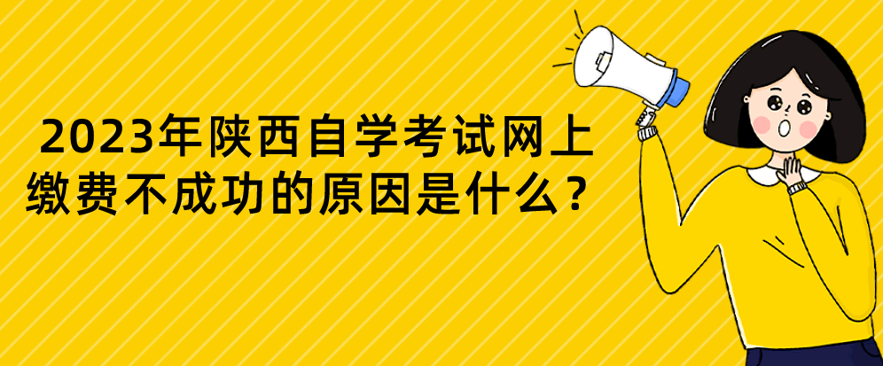 2023年陕西自学考试网上缴费不成功的原因是什么？(图1)