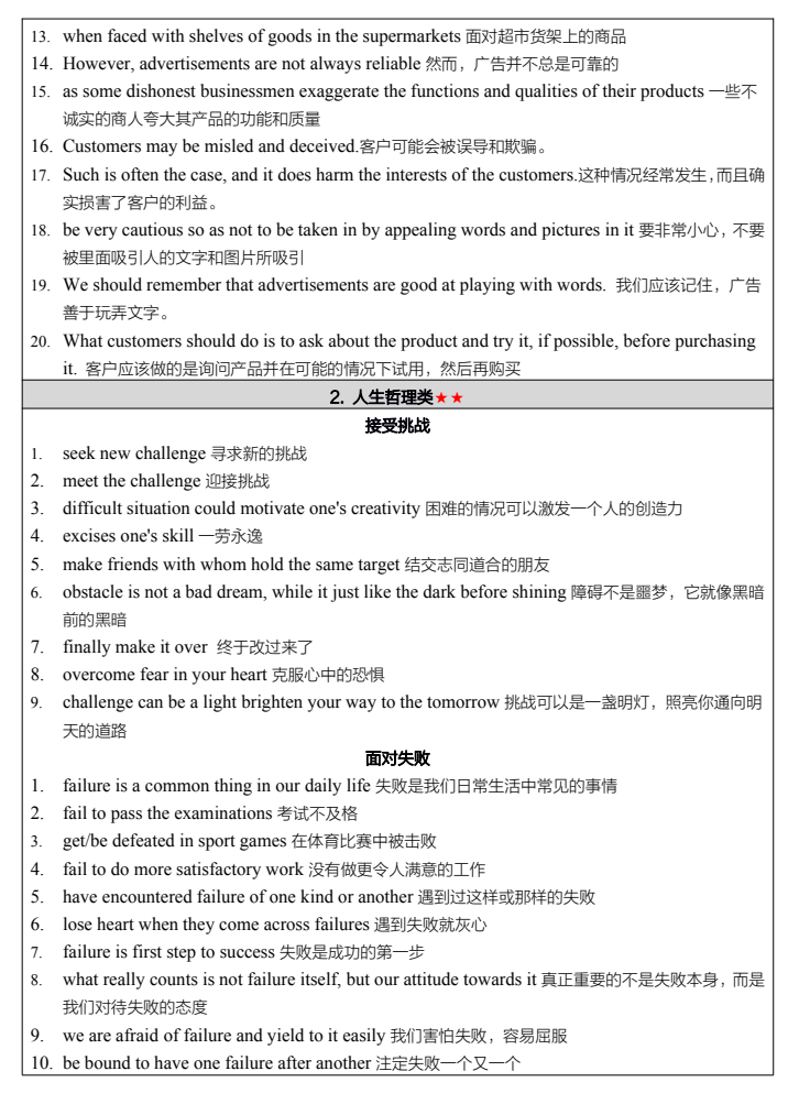 陕西自考【考前秘训】--英语(二)  话题语料(写作)(图5)