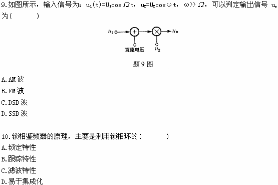 全国2009年1月高等教育自学考试非线性电子电路试(图4)