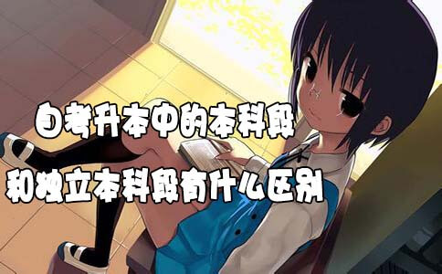 自考升本中的本科段和独立本科段有什么区别?(图1) 自考升本中的本科段和独立本科段有什么区别?(图1)
