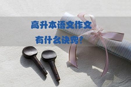 高升本语文作文有什么诀窍?(图1) 高升本语文作文有什么诀窍?(图1)