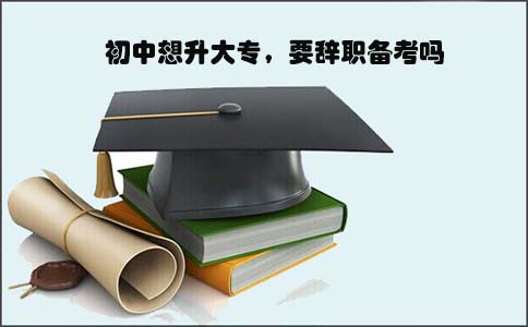 初中想升大专,要辞职备考吗(图1) 初中想升大专,要辞职备考吗(图1)