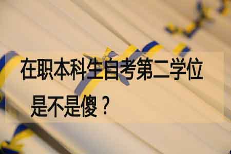 在职本科生自考第二学位是不是傻？(图1)